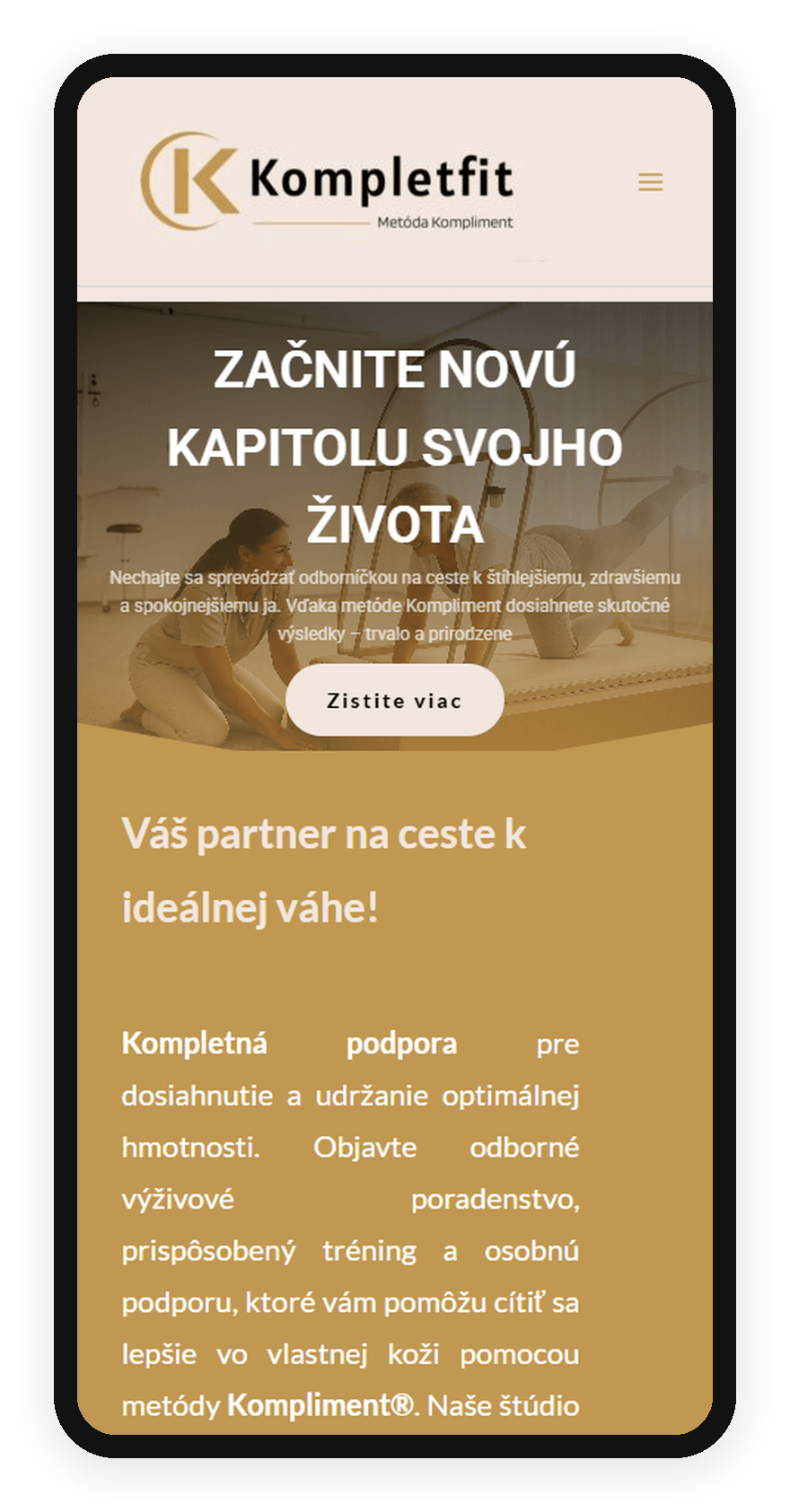 Ukážka webu — KOMPLET FIT